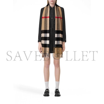 BURBERRY CHECK CASHMERE SCARF  (200*70cm)